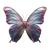 Iridescent Metallic Butterfly V2 Vinyl Car Decal Sticker – Waterproof & UV-Resistant 3.4133333333333336"