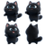 Black Chubby Cat Vinyl Car Decal Sticker – Waterproof & UV-Resistant 3.4133333333333336"