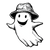 Happy Raver Ghost V3 Vinyl Car Decal Sticker – Waterproof & UV-Resistant 6.826666666666667"