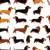 Cute Dachshund Pattern Vinyl Car Decal Sticker – Waterproof & UV-Resistant 3.4133333333333336"