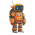 Space Robot Vinyl Car Decal Sticker – Waterproof & UV-Resistant 3.4133333333333336"