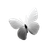 White Butterfly Silhouette V3 Vinyl Car Decal Sticker – Waterproof & UV-Resistant 3.4133333333333336"