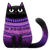 Whimsical Purple Cat V3 Vinyl Car Decal Sticker – Waterproof & UV-Resistant 3.4133333333333336"