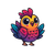Cheerful Cartoon Chicken V3 Vinyl Car Decal Sticker – Waterproof & UV-Resistant 3.4133333333333336"