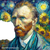 Van Gogh Reimagined Portrait Vinyl Car Decal Sticker – Waterproof & UV-Resistant 3.4133333333333336"
