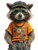 Fashionable Anthropomorphic Raccoon Vinyl Car Decal Sticker – Waterproof & UV-Resistant 4.1066666666666665"