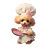 Poodle Chef Baking Vinyl Car Decal Sticker – Waterproof & UV-Resistant 3.4133333333333336"