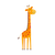Cartoon Giraffe Illustration Vinyl Car Decal Sticker – Waterproof & UV-Resistant 3.4133333333333336"