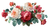 Hand-Painted Rose Bouquet Vinyl Car Decal Sticker – Waterproof & UV-Resistant 2.72"
