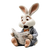 Claymation Rabbit Reading Vinyl Car Decal Sticker – Waterproof & UV-Resistant 6.826666666666667"
