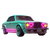 Neon Heart Car Vinyl Car Decal Sticker – Waterproof & UV-Resistant 3.4133333333333336"