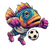 Cartoon Fish Goalie Vinyl Car Decal Sticker – Waterproof & UV-Resistant 3.4133333333333336"