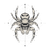 Jumping Spider Tattoo V3 Vinyl Car Decal Sticker – Waterproof & UV-Resistant 3.4133333333333336"