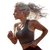 Silver-Haired Runner Vinyl Car Decal Sticker – Waterproof & UV-Resistant 3.4133333333333336"