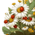 Ladybugs On Daisies Vinyl Car Decal Sticker – Waterproof & UV-Resistant 3.4133333333333336"