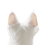 White Fluffy Cat Ears Vinyl Car Decal Sticker – Waterproof & UV-Resistant 3.4133333333333336"