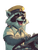 Raccoon Bus Driver Vinyl Car Decal Sticker – Waterproof & UV-Resistant 4.1066666666666665"