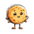 Happy Pancake Character Vinyl Car Decal Sticker – Waterproof & UV-Resistant 6.826666666666667"