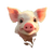 Cute Baby Pig V2 Vinyl Car Decal Sticker – Waterproof & UV-Resistant 3.4133333333333336"