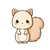 Chibi Kawaii Squirrel Vinyl Car Decal Sticker – Waterproof & UV-Resistant 6.826666666666667"