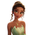 Princess Tiana Portrait V2 Vinyl Car Decal Sticker – Waterproof & UV-Resistant 3.4133333333333336"