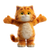 Hugging Orange Tabby Vinyl Car Decal Sticker – Waterproof & UV-Resistant 3.4133333333333336"