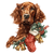 Festive Setter Dog Vinyl Car Decal Sticker – Waterproof & UV-Resistant 3.4133333333333336"