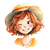 Chibi Beach Girl Vinyl Car Decal Sticker – Waterproof & UV-Resistant 3.4133333333333336"