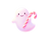 Smiling Ghost Candy Vinyl Car Decal Sticker – Waterproof & UV-Resistant 3.4133333333333336"