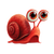 Red Cartoon Snail V2 Vinyl Car Decal Sticker – Waterproof & UV-Resistant 3.4133333333333336"