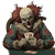 Evil Grinning Clown V2 Vinyl Car Decal Sticker – Waterproof & UV-Resistant 3.4133333333333336"
