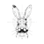 Cyberpunk Rabbit Headshot V2 Vinyl Car Decal Sticker – Waterproof & UV-Resistant 3.4133333333333336"