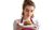 Nordic Girl With Hamburger V2 Vinyl Car Decal Sticker – Waterproof & UV-Resistant 2.72"