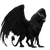 Black Undead Griffon Vinyl Car Decal Sticker – Waterproof & UV-Resistant 3.4133333333333336"