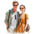 Summer Couple Portrait Vinyl Car Decal Sticker – Waterproof & UV-Resistant 6.826666666666667"
