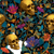 Golden Skull Vines Vinyl Car Decal Sticker – Waterproof & UV-Resistant 3.4133333333333336"
