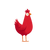 Exaggerated Chicken Design V3 Vinyl Car Decal Sticker – Waterproof & UV-Resistant 3.4133333333333336"