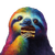 Hopeful Rainbow Sloth V2 Vinyl Car Decal Sticker – Waterproof & UV-Resistant 3.4133333333333336"