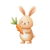 Cute Brown Rabbit Vinyl Car Decal Sticker – Waterproof & UV-Resistant 6.826666666666667"