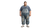 Obese Man Portrait Vinyl Car Decal Sticker – Waterproof & UV-Resistant 5.4
