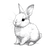 Cute Bunny Drawing Vinyl Car Decal Sticker – Waterproof & UV-Resistant 3.4133333333333336"