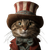 Cat In Hat V35 Vinyl Car Decal Sticker – Waterproof & UV-Resistant 3.4133333333333336"