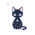 Cyber Kawaii Cat V3 Vinyl Car Decal Sticker – Waterproof & UV-Resistant 3.4133333333333336"