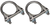 2x Upgrade Your Exhaust System with Nickson 2-1/8 Inch U-Bolt Clamp for Superior Performance | Steel Construction