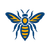 Blue Collar Bees V2 Vinyl Car Decal Sticker – Waterproof & UV-Resistant 3.4133333333333336"