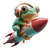 Frog On Rocket Vinyl Car Decal Sticker – Waterproof & UV-Resistant 3.4133333333333336"