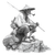 Elderly Fisherman Sketch V3 Vinyl Car Decal Sticker – Waterproof & UV-Resistant 3.4133333333333336"