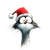 Quirky Santa Cat Vinyl Car Decal Sticker – Waterproof & UV-Resistant 6.826666666666667"