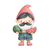 Cute Kawaii Gnome Vinyl Car Decal Sticker – Waterproof & UV-Resistant 3.4133333333333336"
