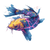 Glitchcore Koi Fish Vinyl Car Decal Sticker – Waterproof & UV-Resistant 6.826666666666667"